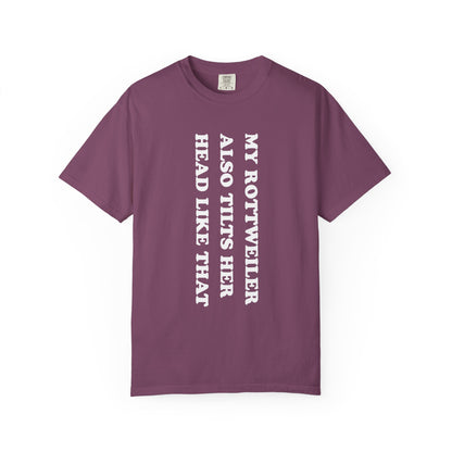 Rottweiler Tilts Her Head Premium Tee