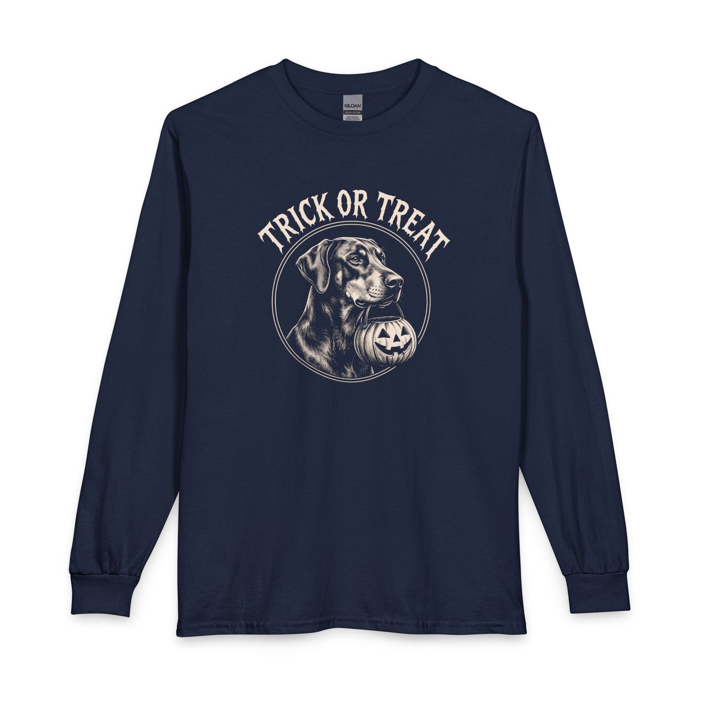 Doberman Halloween Trick or Treat Long Sleeve