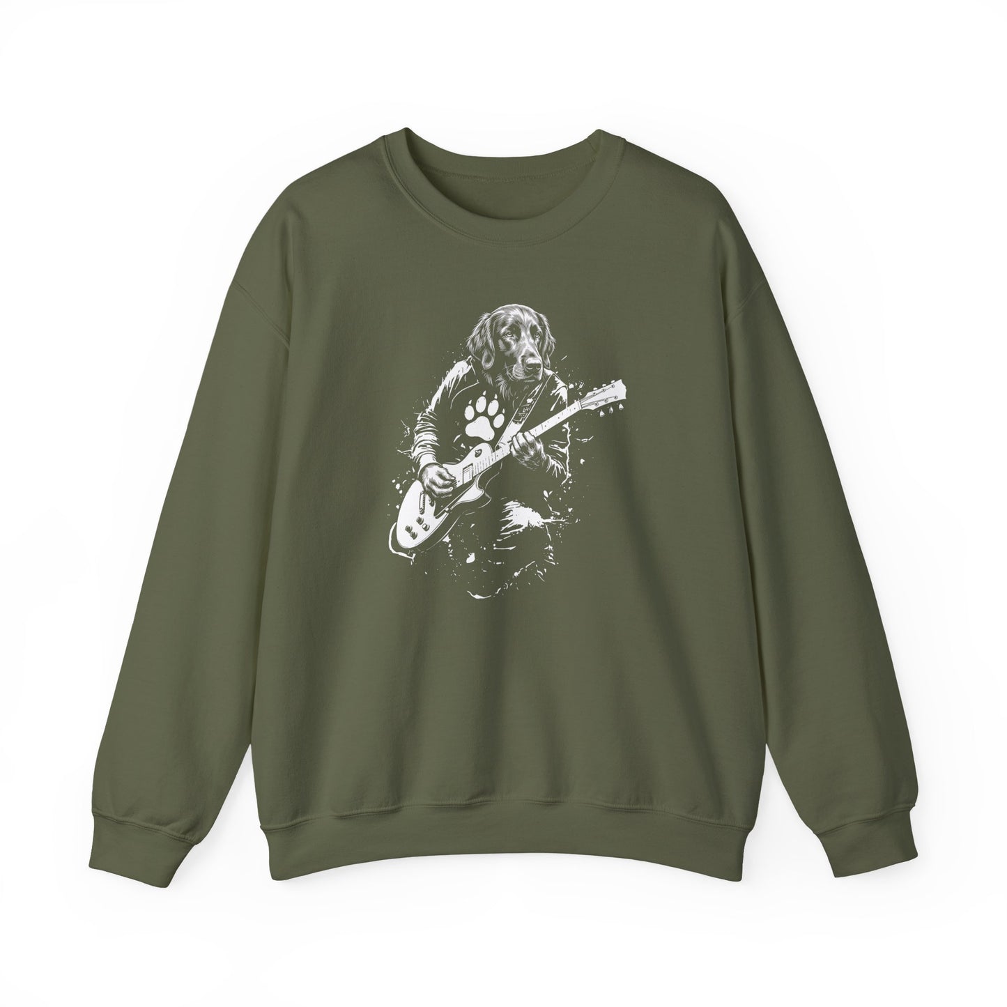 Flat Coated Retriever Guitar Crewneck Sweatshirt