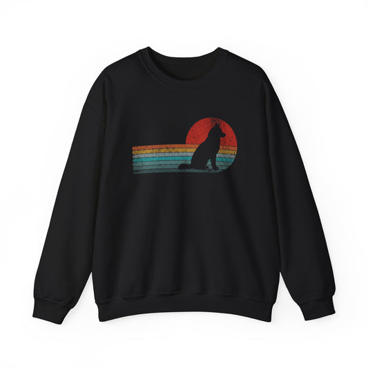 Retro Husky Crewneck Sweatshirt Black