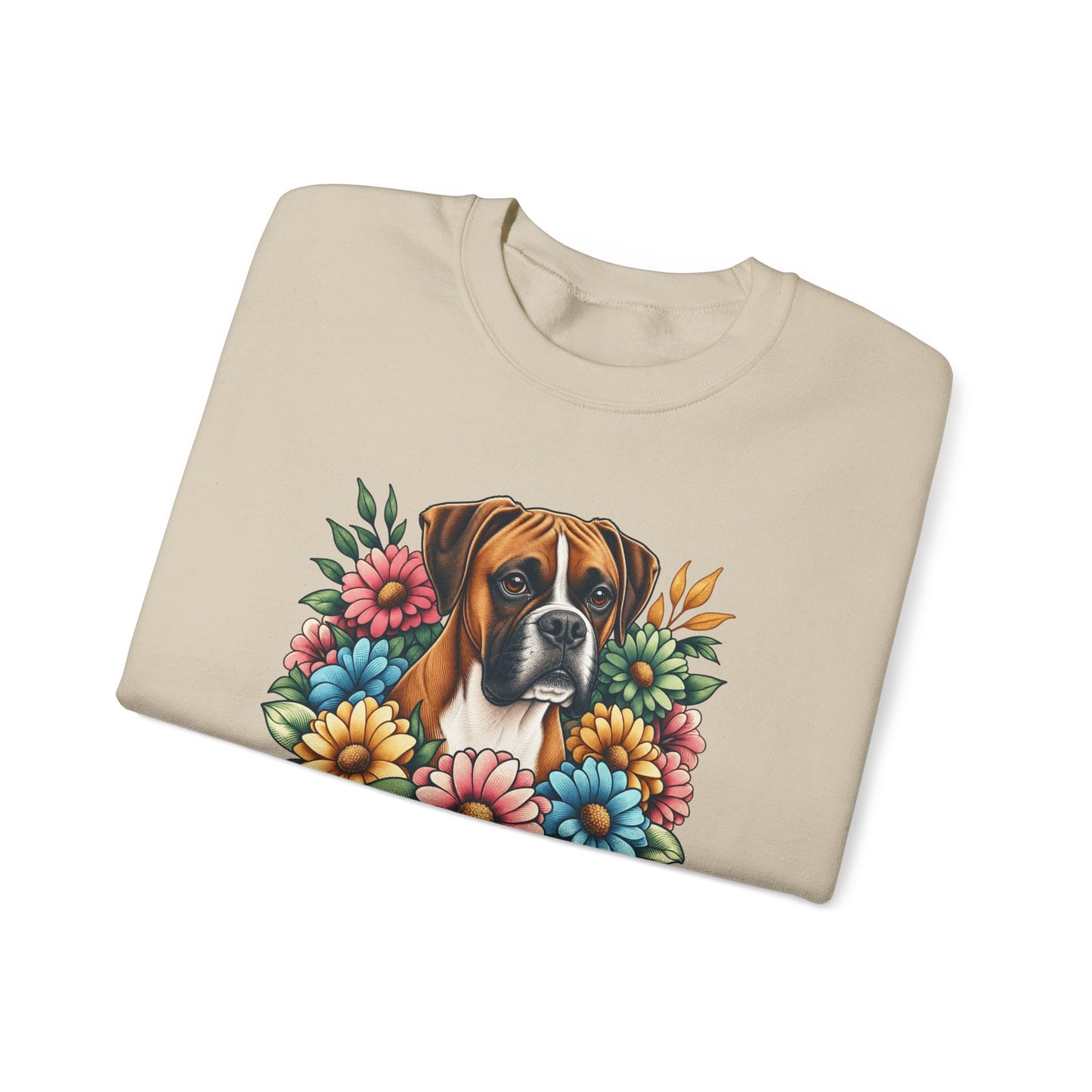 Floral Boxer Crewneck Sweatshirt