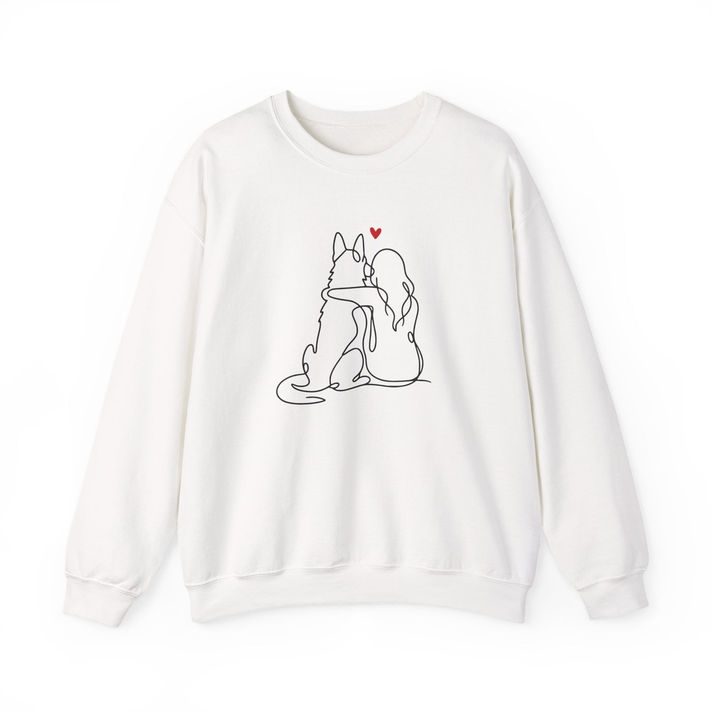 German Shepherd Lover Crewneck Sweatshirt White
