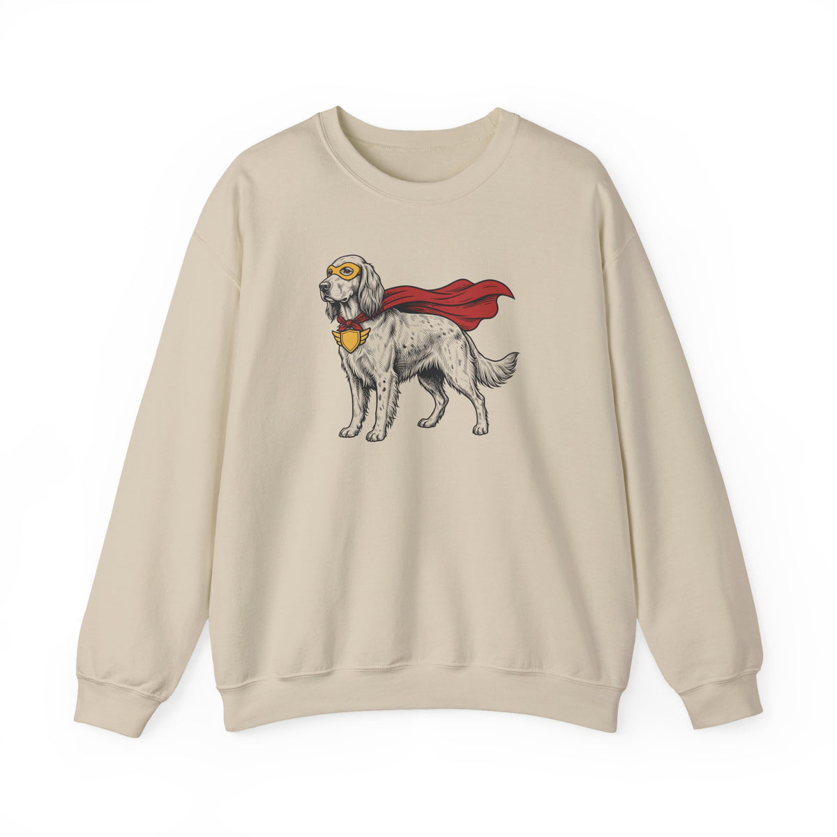 English Setter Superhero Crewneck Sweatshirt