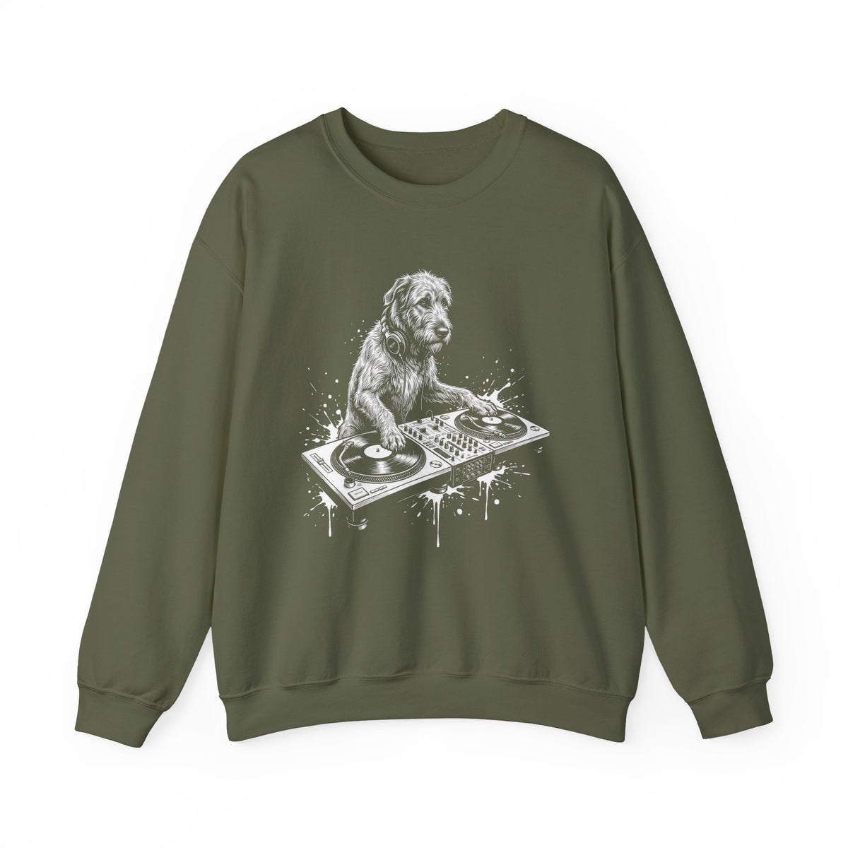 Irish Wolfhound DJ Crewneck Sweatshirt
