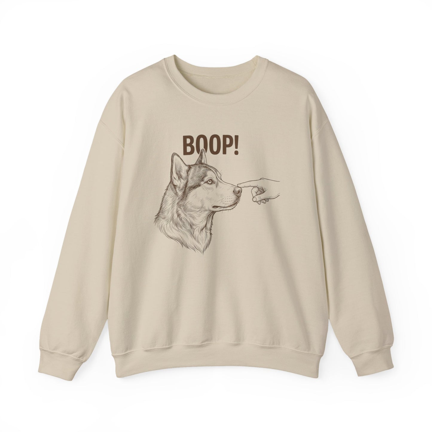 Husky Boop Crewneck Sweatshirt Sand