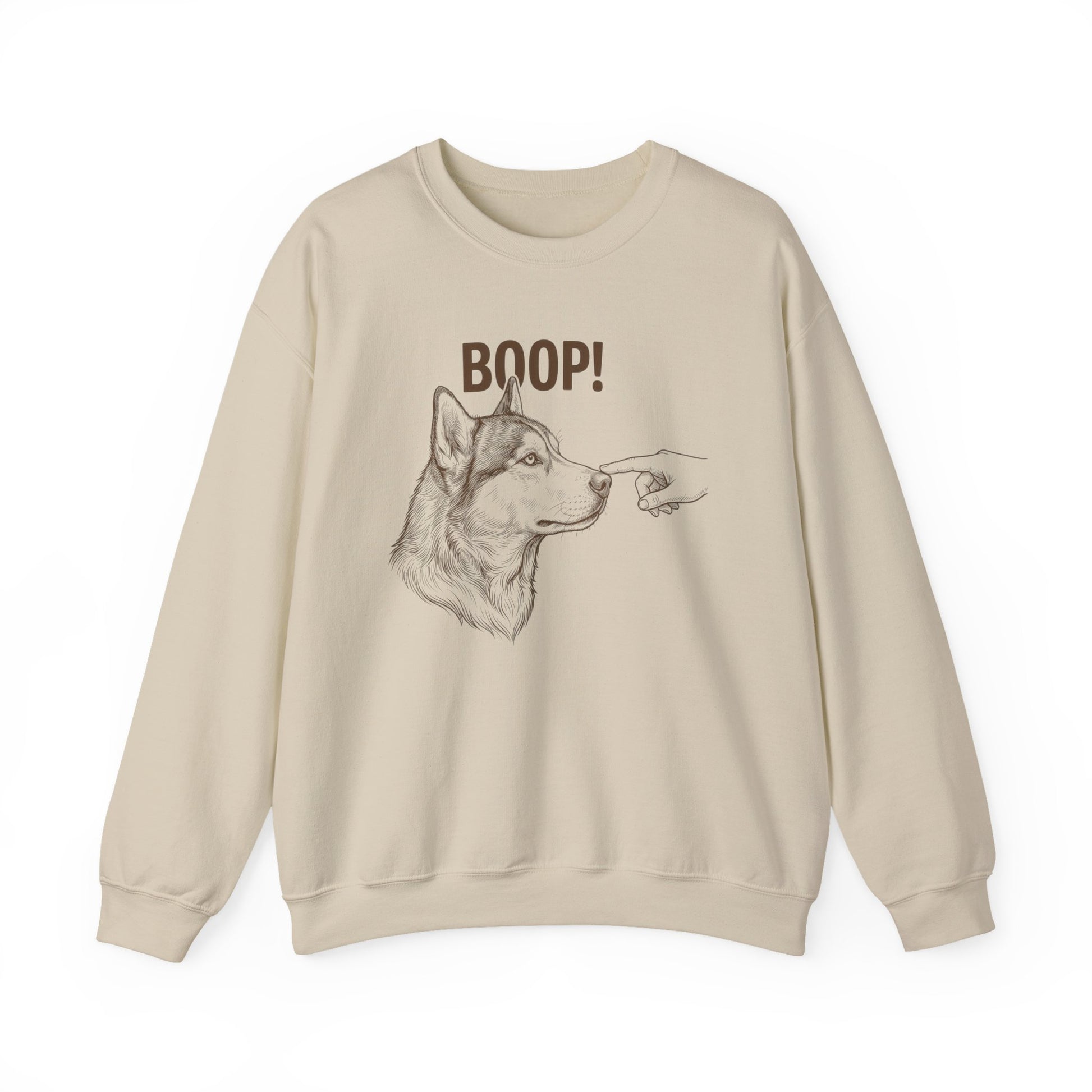 Husky Boop Crewneck Sweatshirt Sand