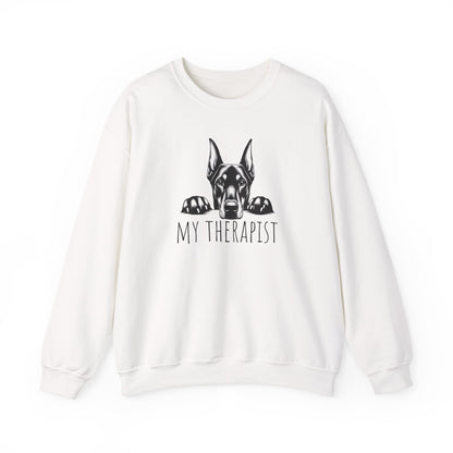 Doberman My Therapist Crewneck Sweatshirt