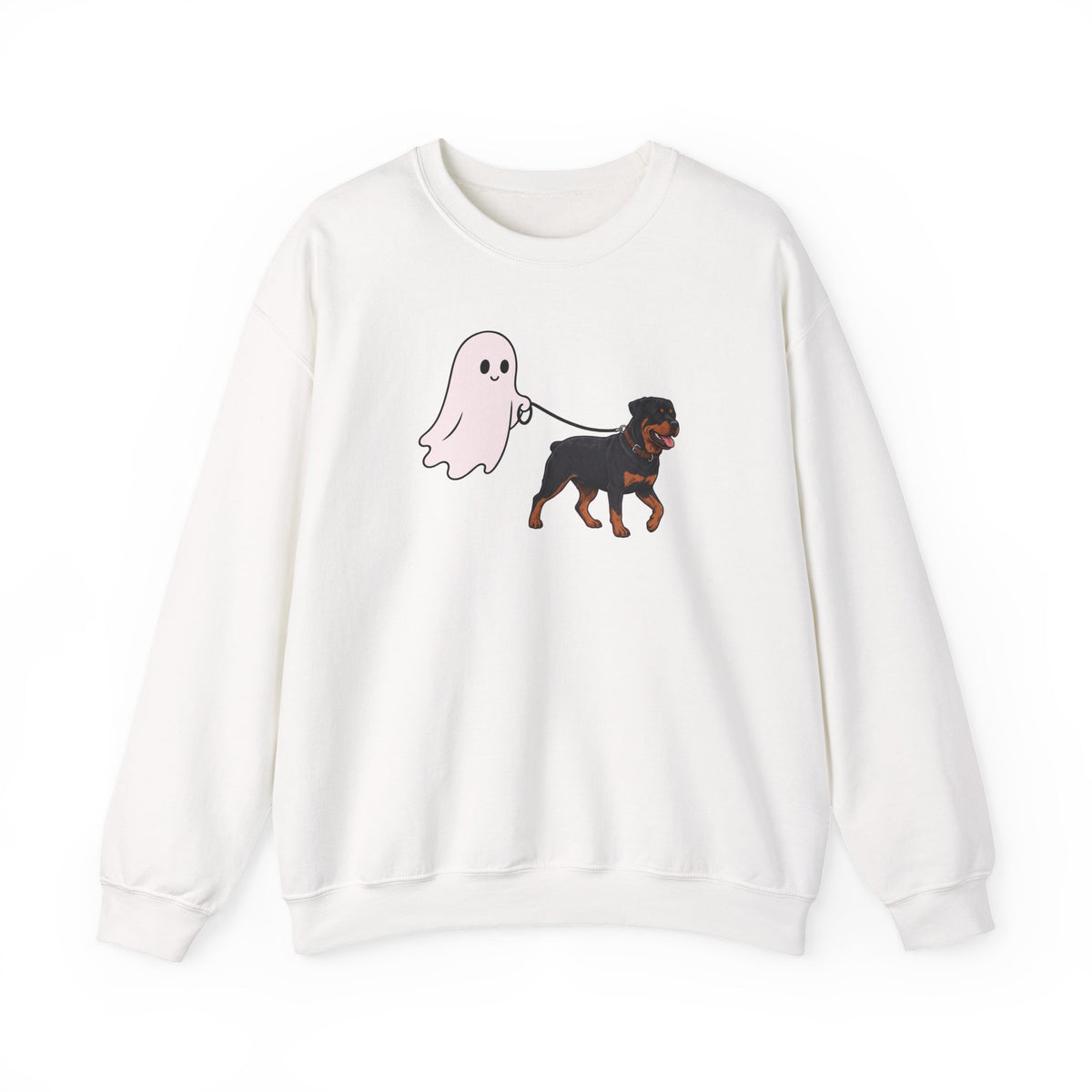 Rottweiler Ghost Walk Crewneck Sweatshirt