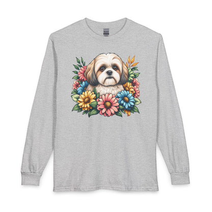 Shih Tzu Flower Wreath Long Sleeve