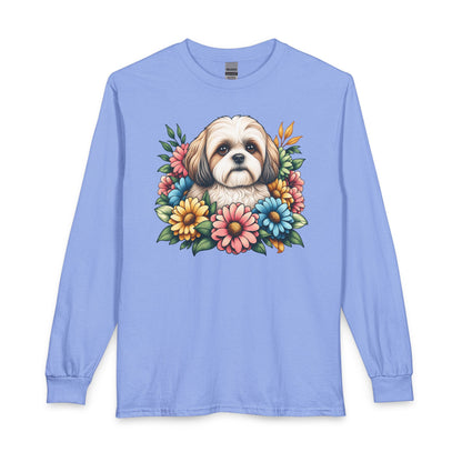 Shih Tzu Flower Wreath Long Sleeve