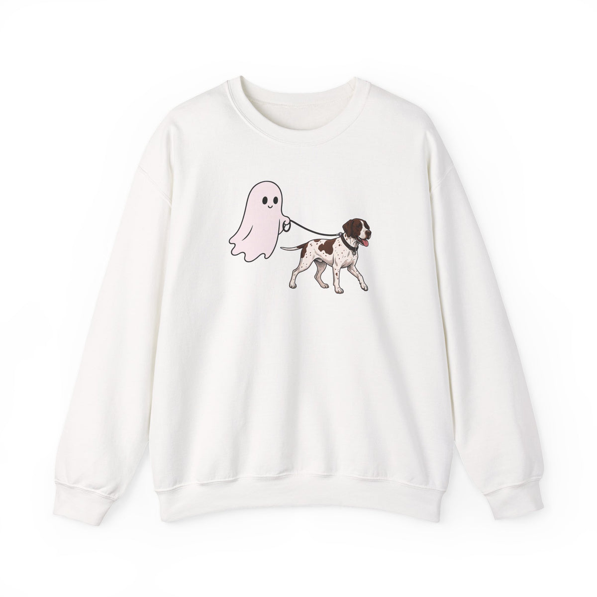 English Pointer Ghost Walk Crewneck Sweatshirt