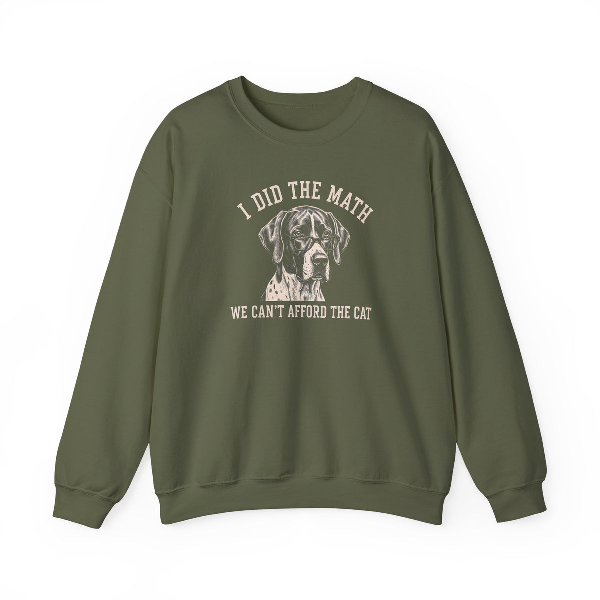 English Pointer I Did The Math Crewneck Sweatshirt