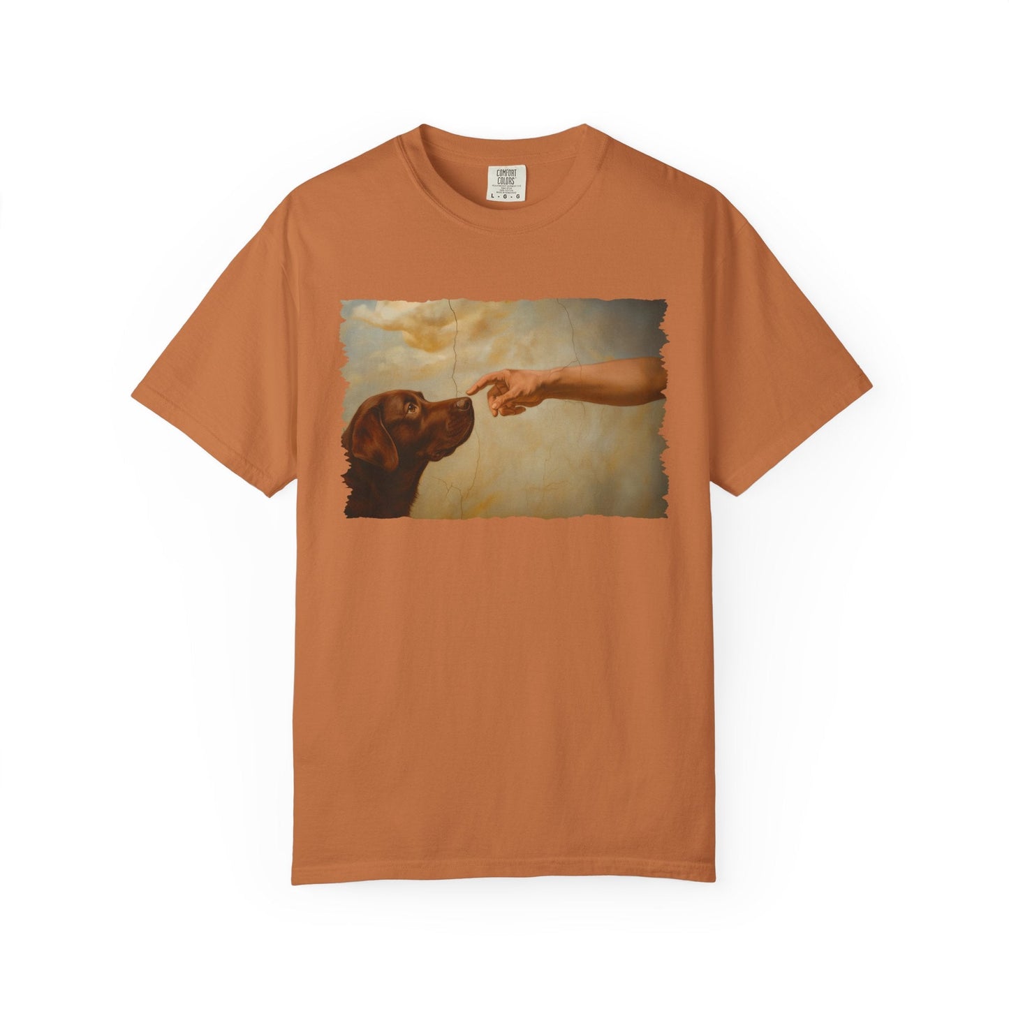God Creates Chocolate Lab Premium Tee