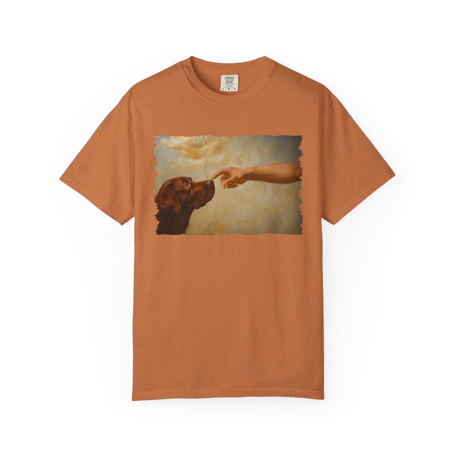 God Creates Chocolate Lab Premium Tee