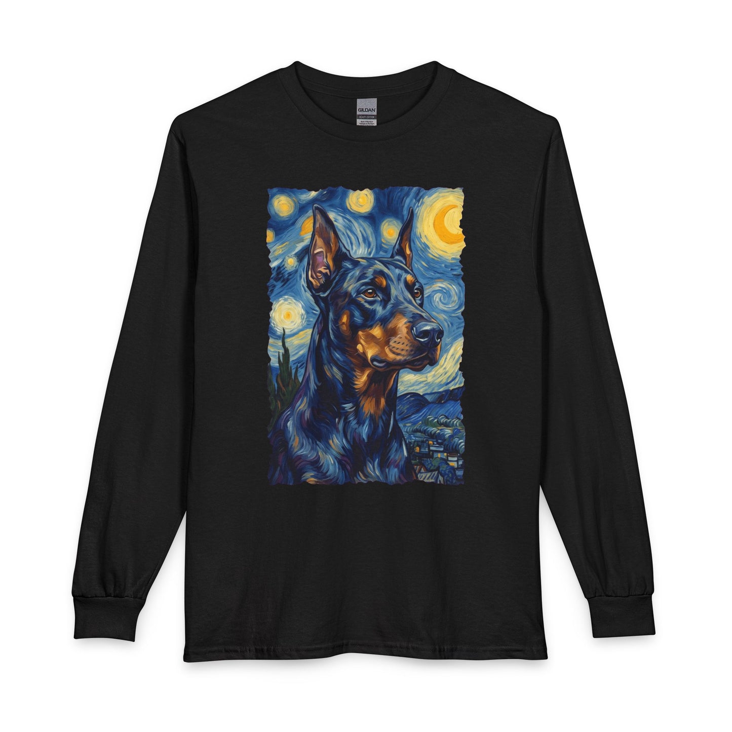 Doberman Van Gogh Long Sleeve