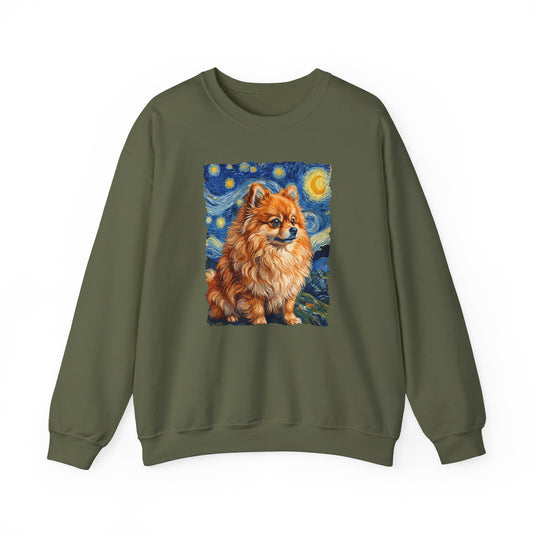 Pomeranian Van Gogh Crewneck Sweatshirt