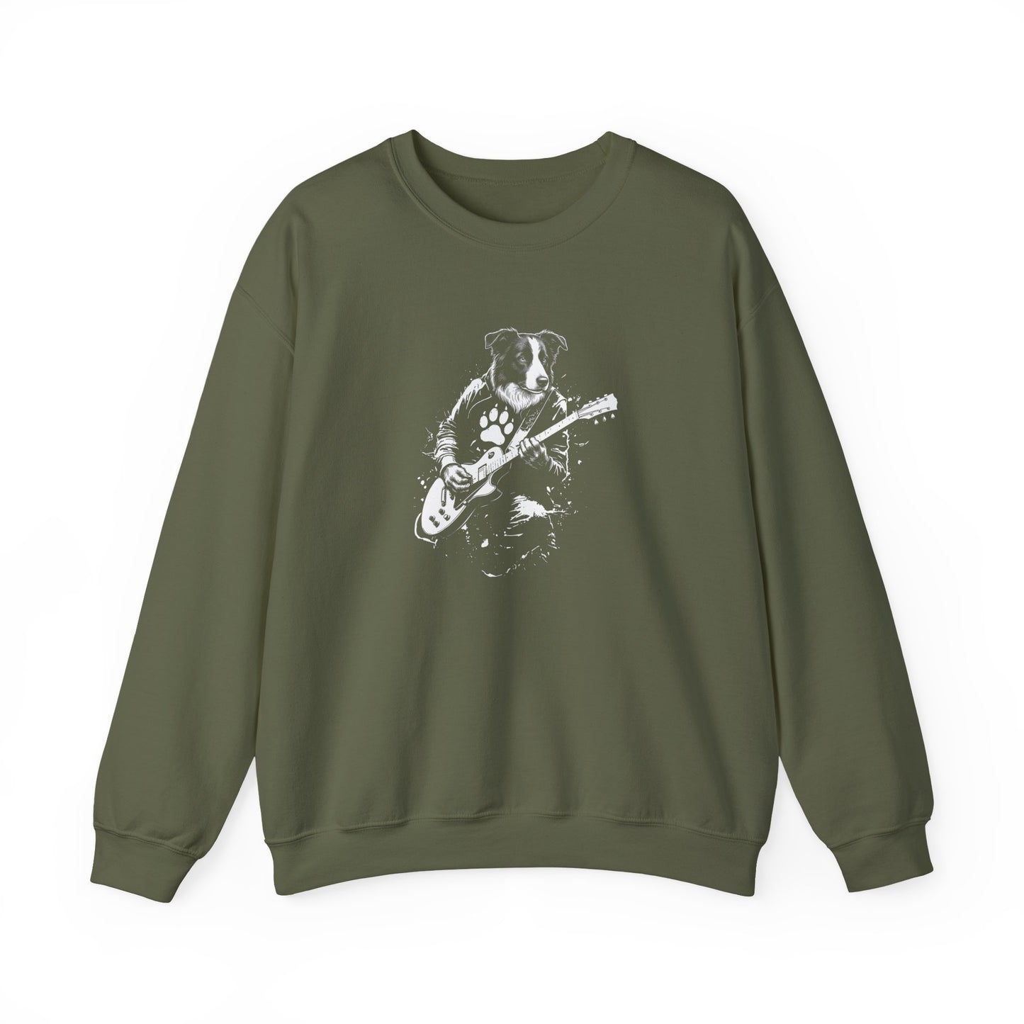 Border Collie Guitar Crewneck Sweatshirt