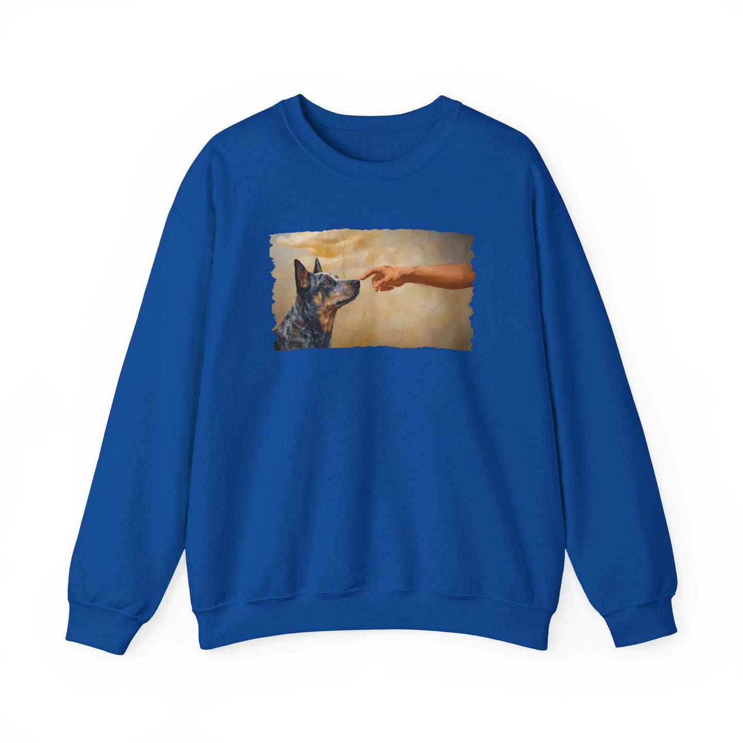 God Creates Blue Heeler Crewneck Sweatshirt
