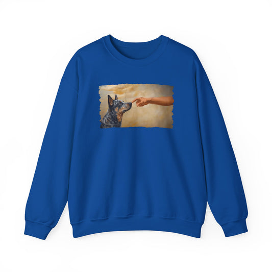 God Creates Blue Heeler Crewneck Sweatshirt
