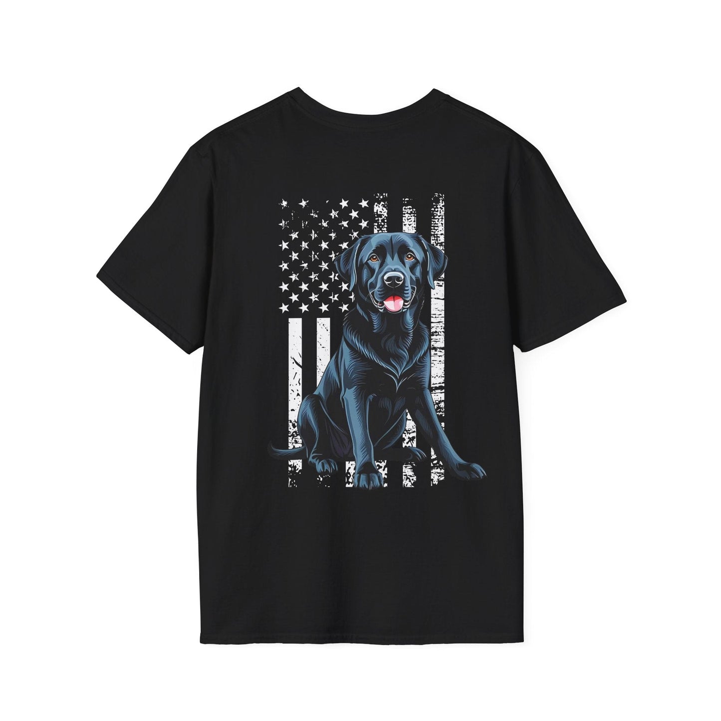 Black Lab USA Flag (Backside) Black