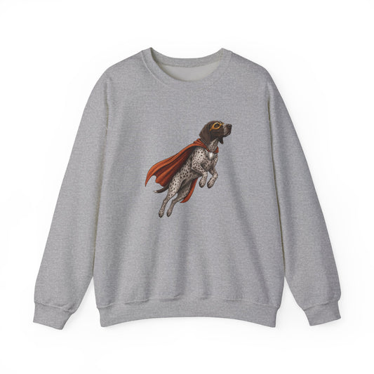 German Shorthaired  Pointer Superhero Crewneck Sweatshirt