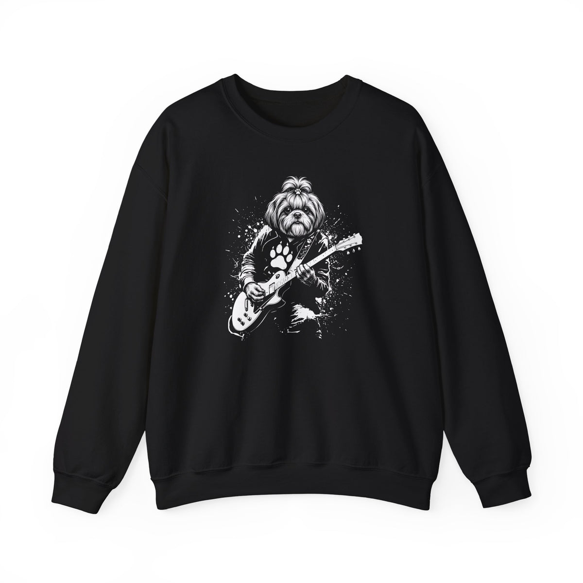Shih Tzu Guitar Crewneck Sweatshirt