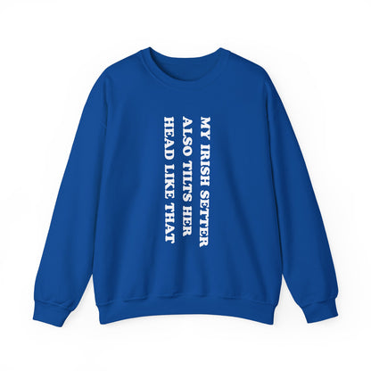 Irish Setter Tilts Her Head Crewneck Sweatshirt