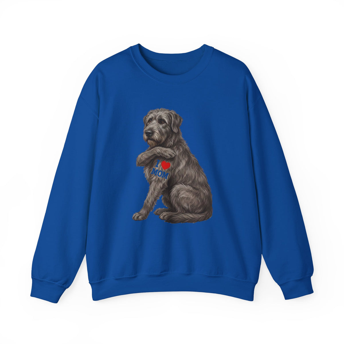I Love Mom Irish Wolfhound Crewneck Sweatshirt