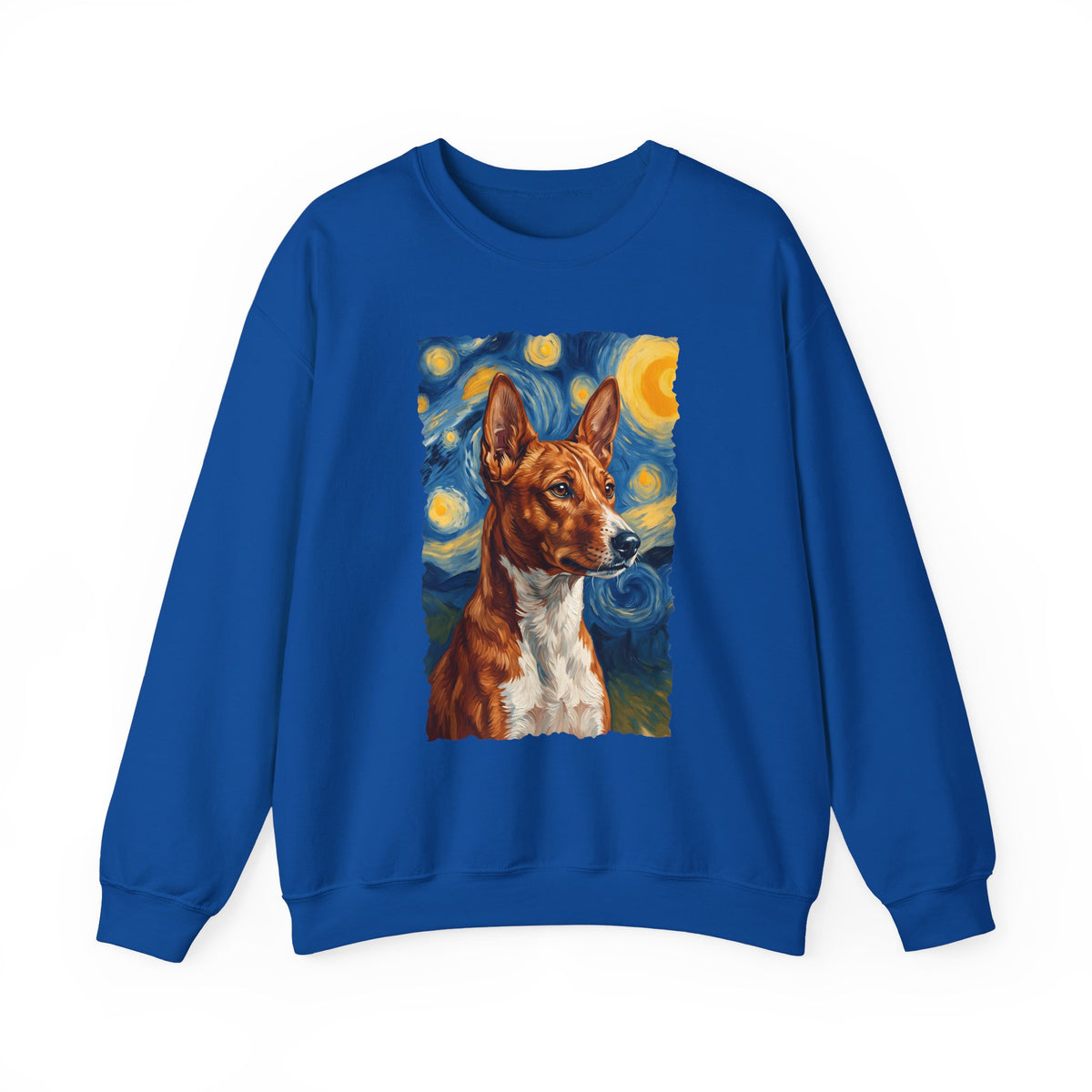 Basenji Van Gogh Crewneck Sweatshirt