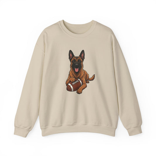 Belgian Malinois Football Crewneck Sweatshirt