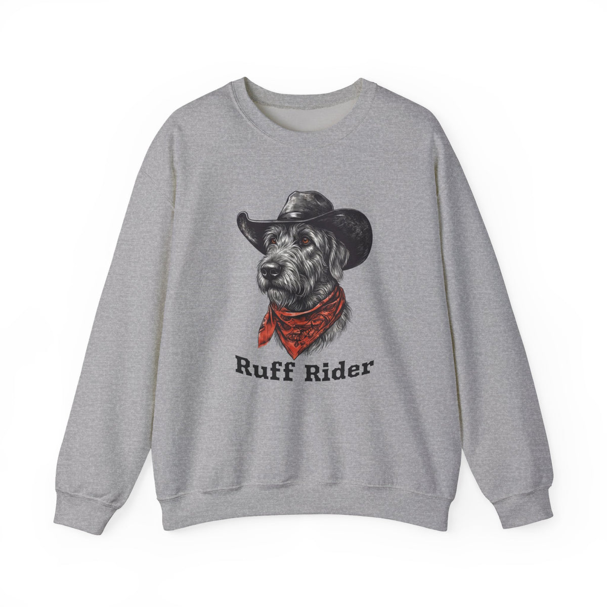 Irish Wolfhound Ruff Rider Crewneck Sweatshirt