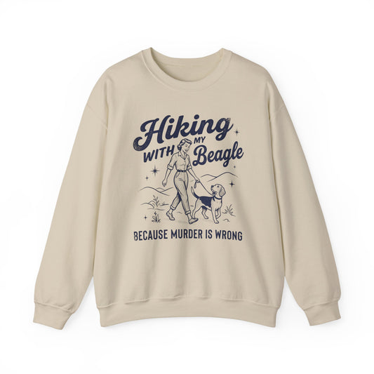 Hiking With My Beagle Crewneck Sweatshirt