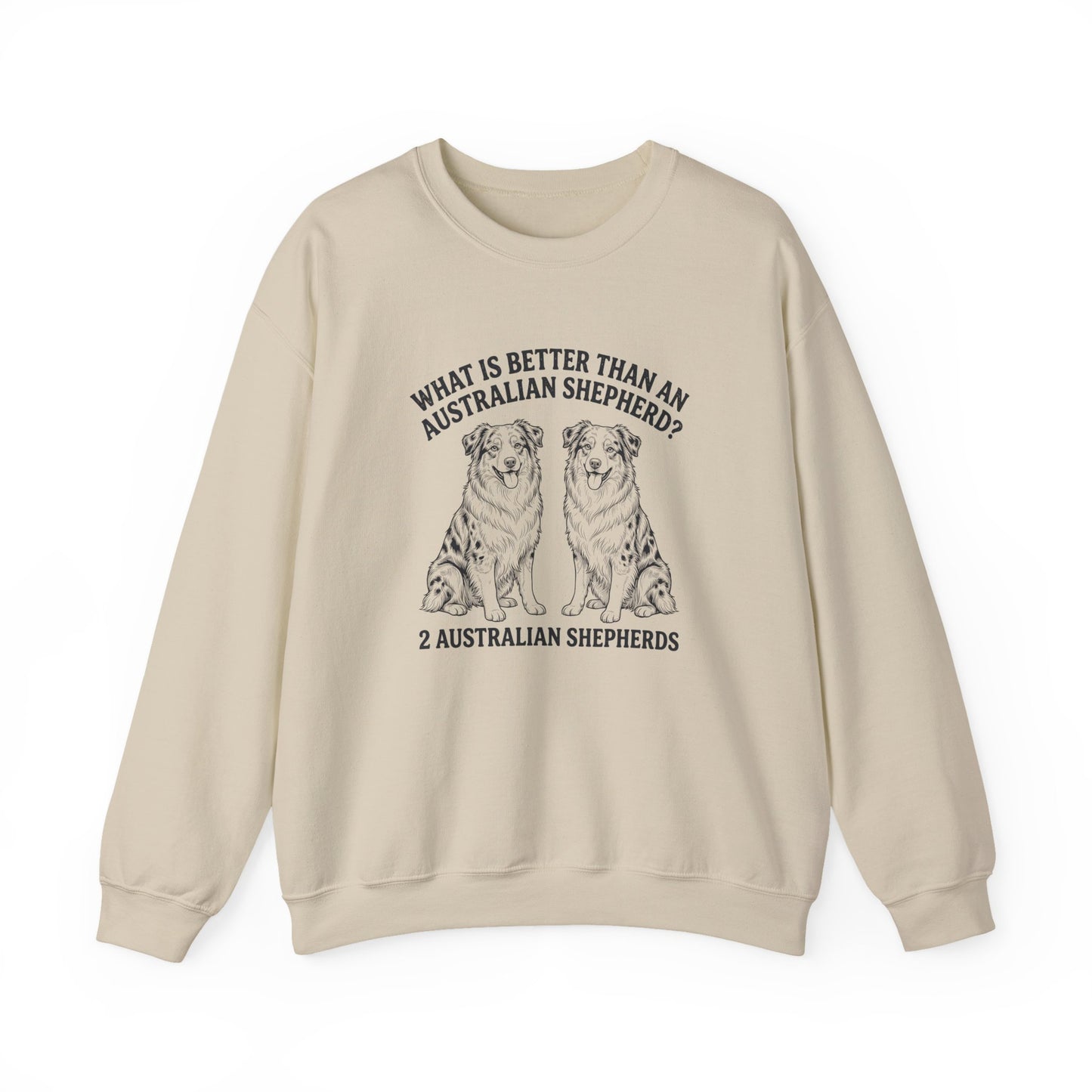 2 Australian Shepherds Crewneck Sweatshirt