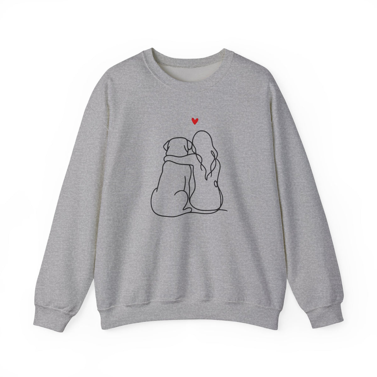 Rottweiler No Tail and Girl Crewneck Sweatshirt