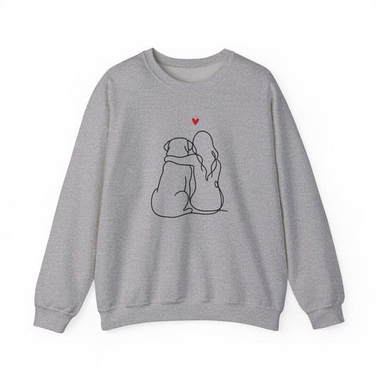 Rottweiler No Tail and Girl Crewneck Sweatshirt
