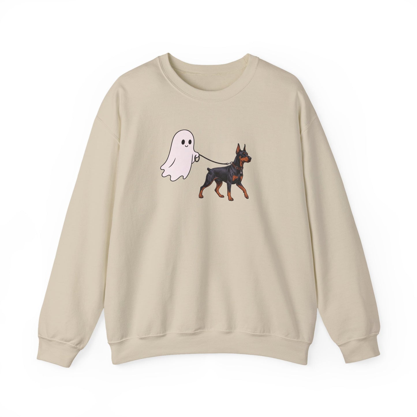Doberman Halloween Ghost Crewneck Sweatshirt