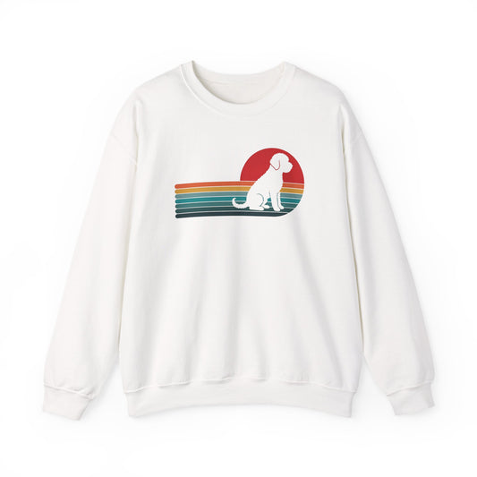 Retro Lagotto Crewneck Sweatshirt White