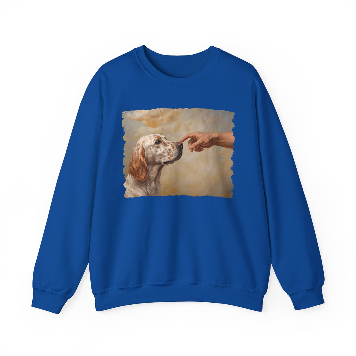 English Setter Creation Crewneck Sweatshirt Royal