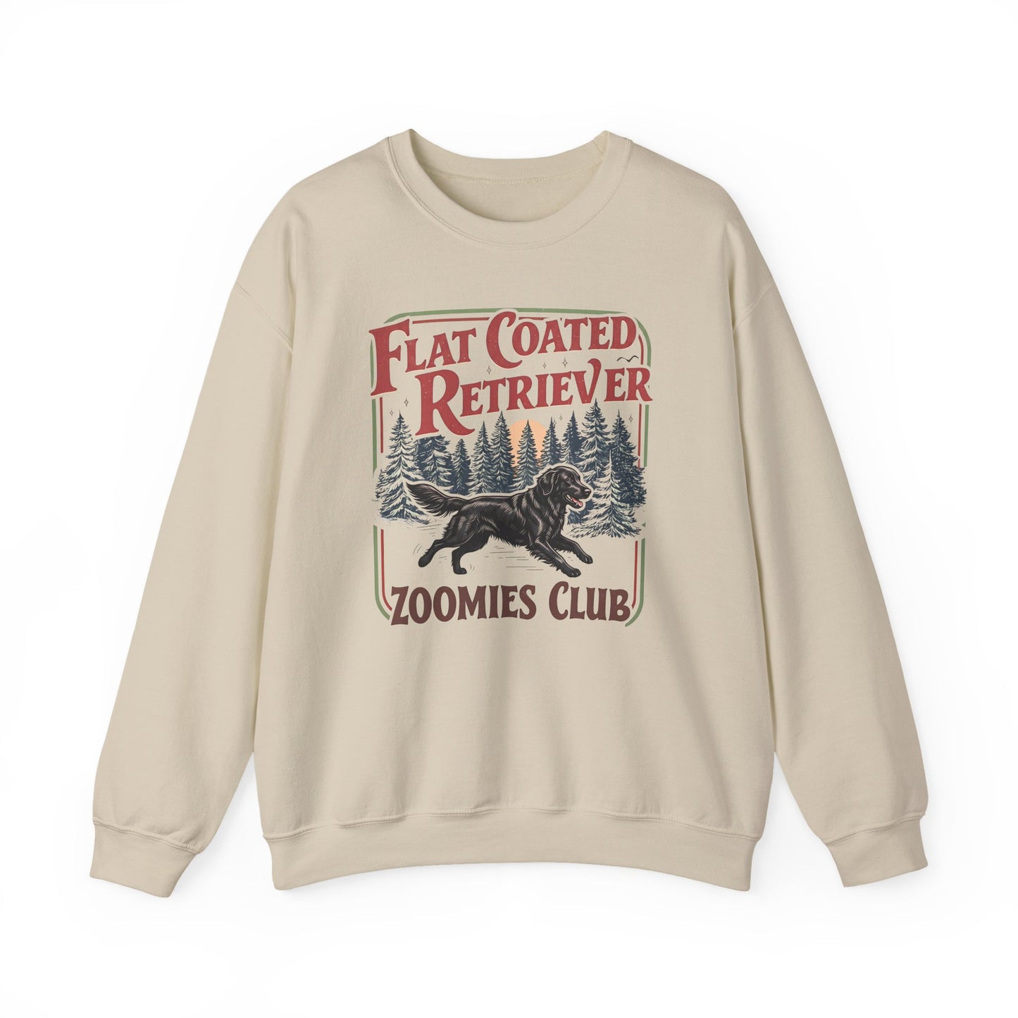 Flat Coated Retriever Zoomies Club Crewneck Sweatshirt