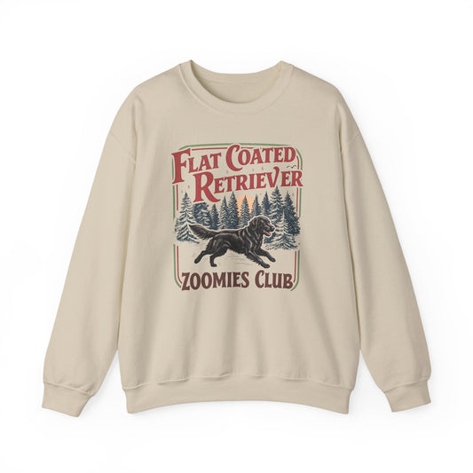 Flat Coated Retriever Zoomies Club Crewneck Sweatshirt
