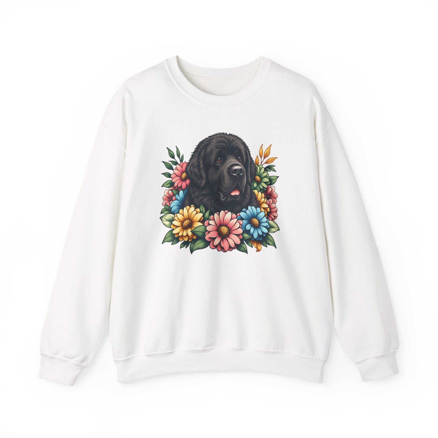 Newfoundland Flower Wreath Crewneck Sweatshirt