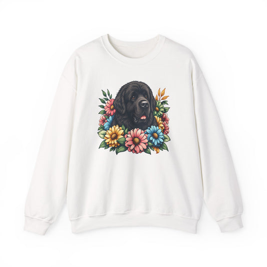 Newfoundland Flower Wreath Crewneck Sweatshirt