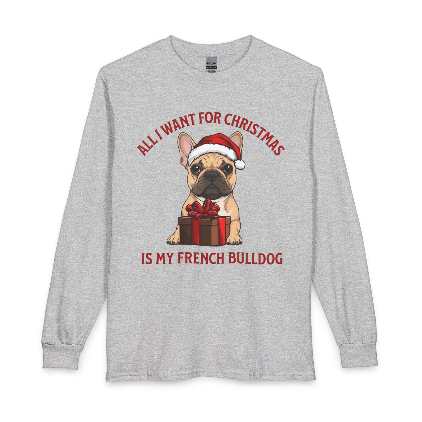 French Bulldog Christmas Long Sleeve Sport Grey