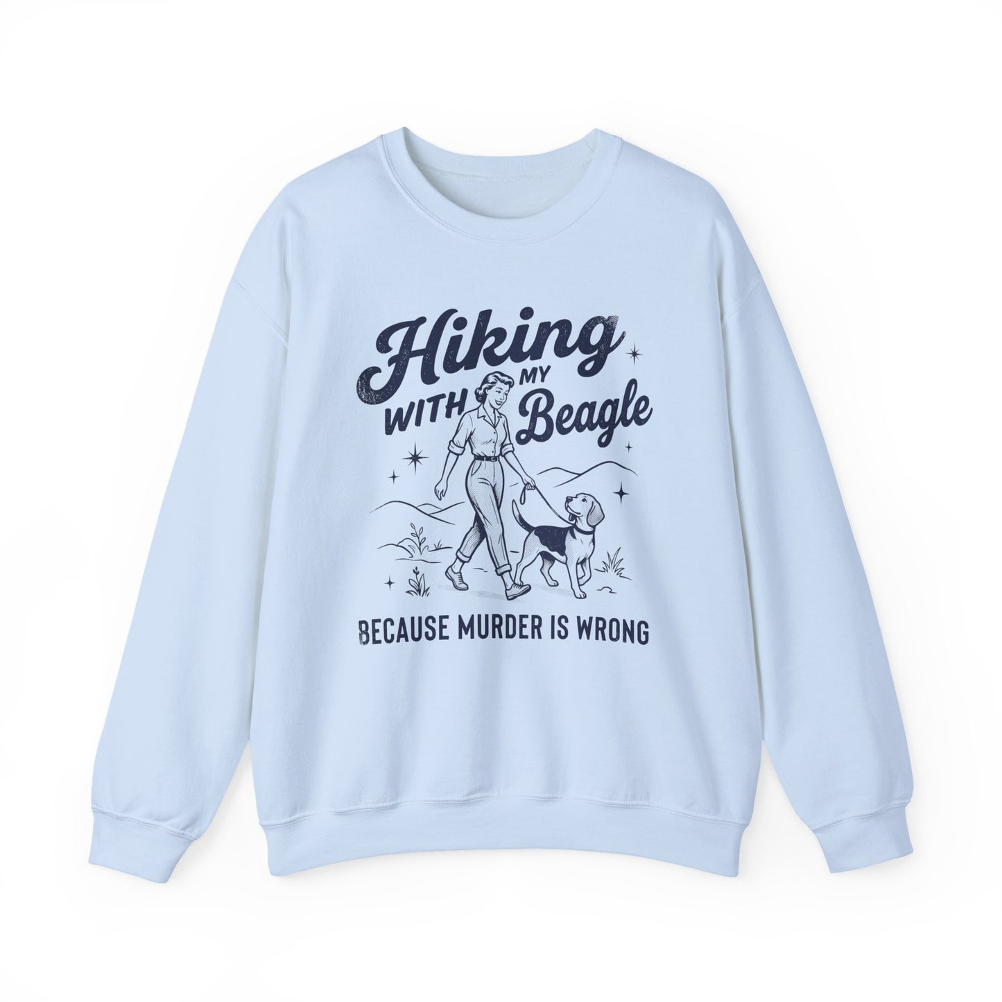 Hiking With My Beagle Crewneck Sweatshirt