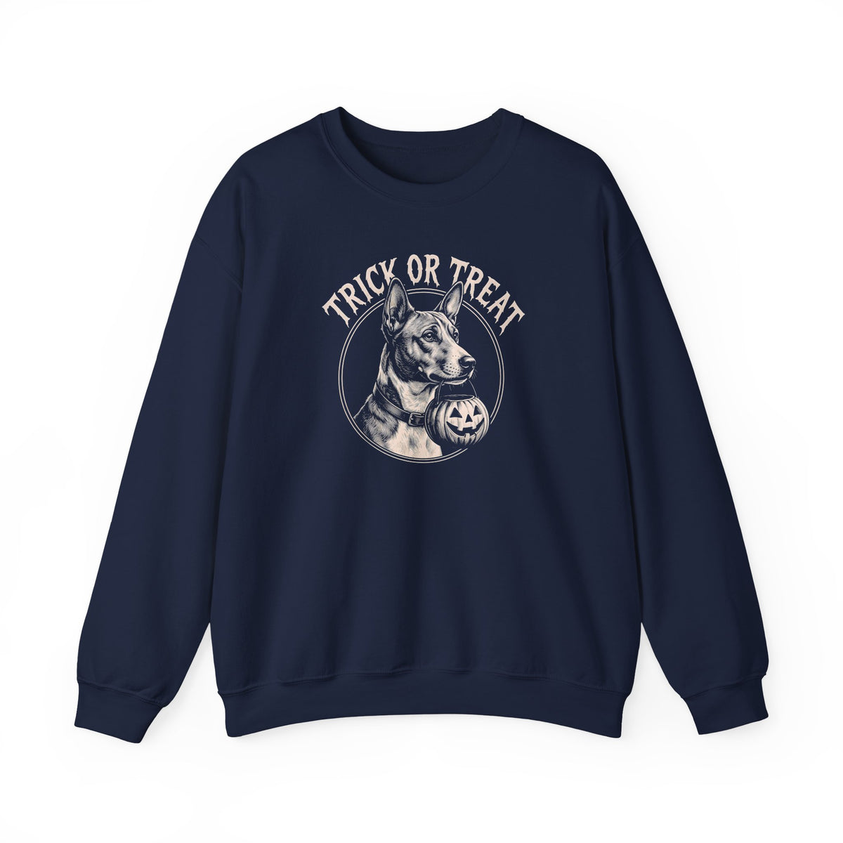 Basenji Trick Or Treat Crewneck Sweatshirt