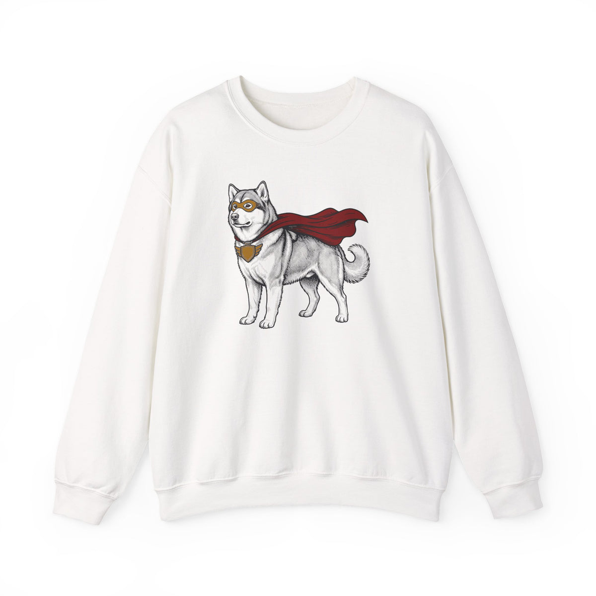 Alaskan Malamute Superhero Crewneck Sweatshirt