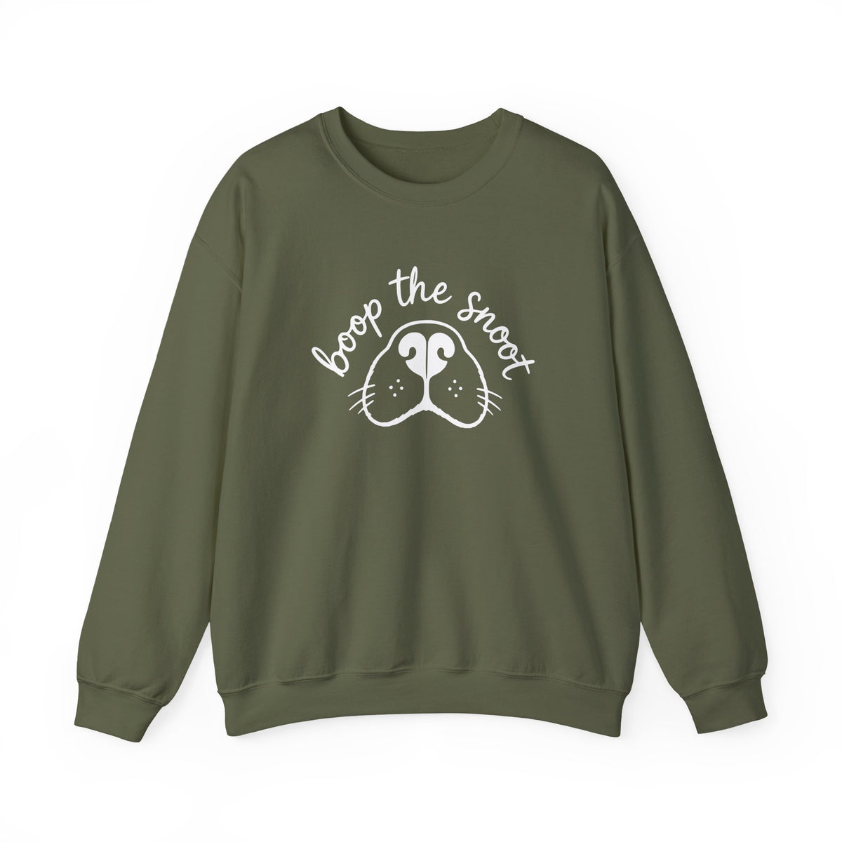 Boop the Snoot Crewneck Sweatshirt Military Green