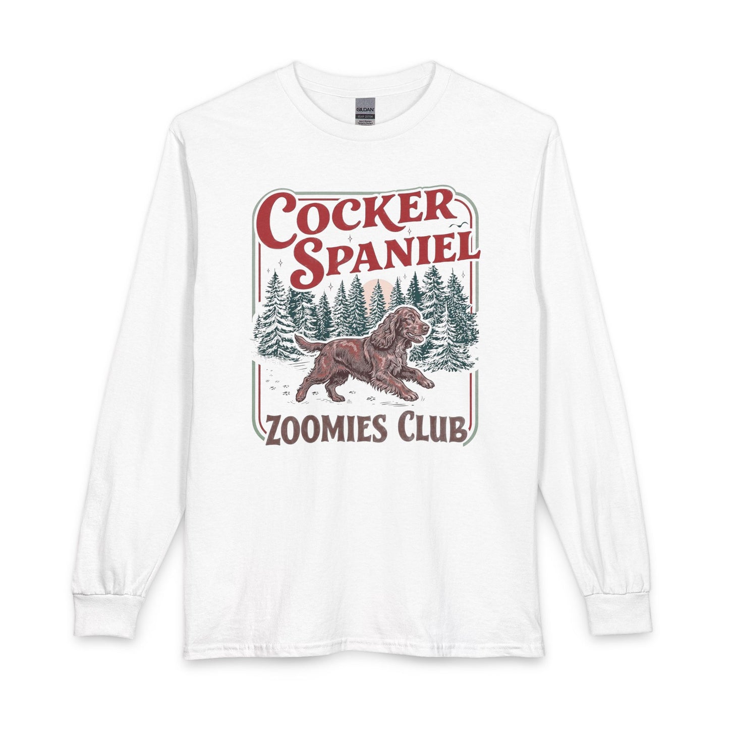 Red Cocker Spaniel Zoomies Club Long Sleeve