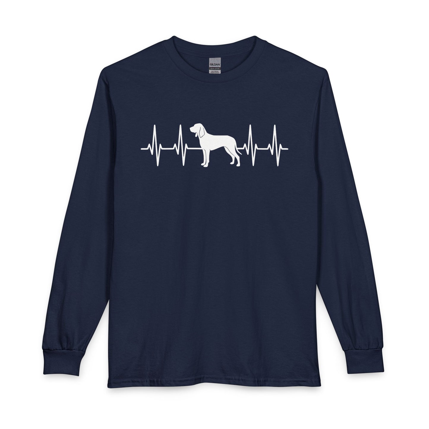 Coonhound Heartbeat Long Sleeve Navy
