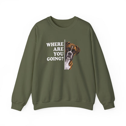 Brindle Boxer Alert Crewneck Sweatshirt